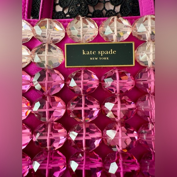 Kate Spade Sam Icon Candy Beaded Satin Small Tote Bag - Picture 3 of 16